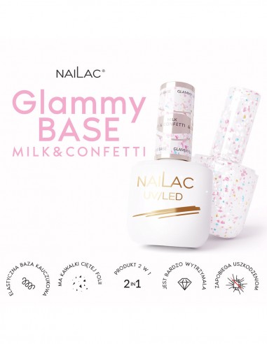 Glammy Base Milk&Confetti NaiLac 7ml