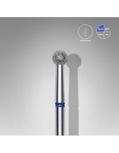 Diamond Nail Drill Bit, "Ball", Blue,...