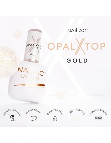 Top coat OpalX Top Gold NaiLac 7ml