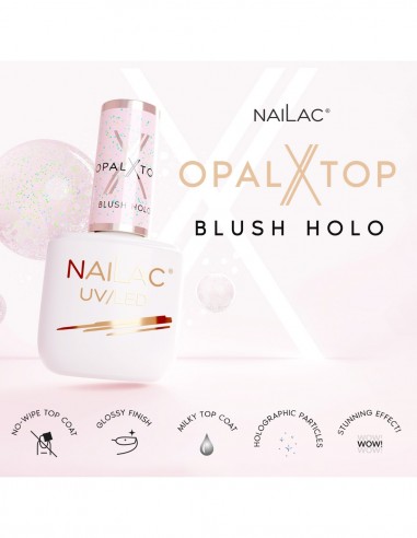 Top coat OpalX Top Blush Holo NaiLac 7ml