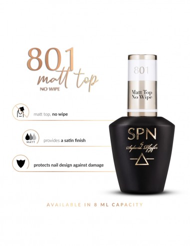 801 Matt Top No Wipe UV LaQ 8ml