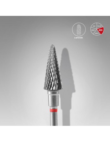 Karbid neglebor, "kjegle" rød,...