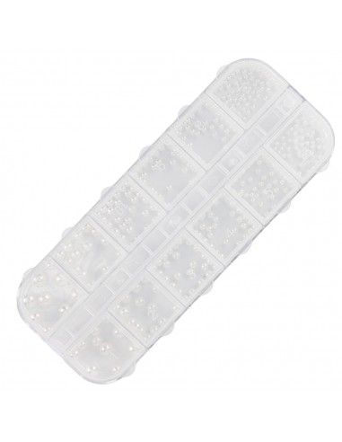 Perlekasset, blanding av størrelser:...