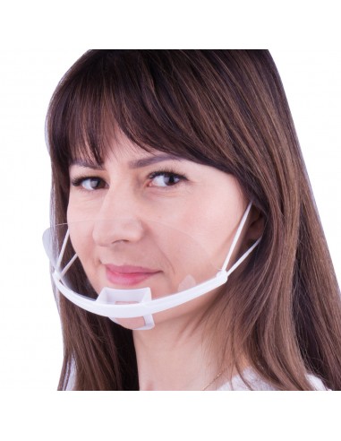 Mini beskyttende hakevisir, hvit 1 stk