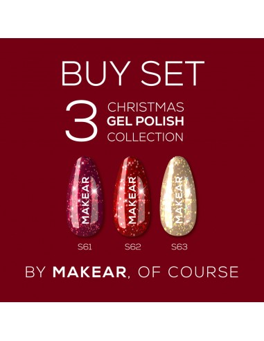 X-mas set - 3x UV Gel Polish Makear