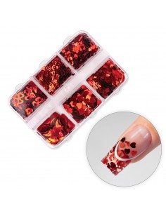 Hjertedekor i boks, 6 ulike