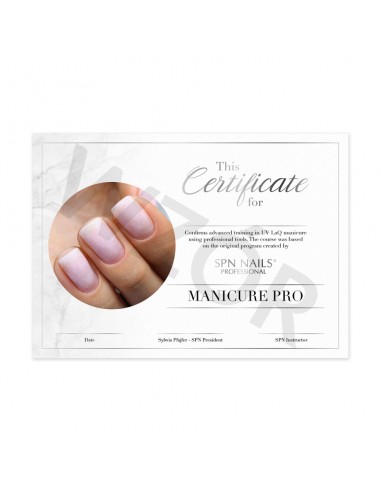 Certyfikat SPN Nails - manicure PRO