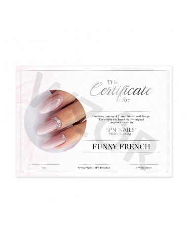 certyfikat SPN Nails - Funny French
