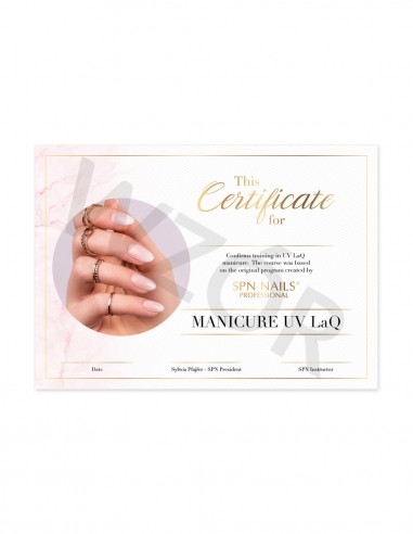 Certyfikat SPN Nails - manicure UV LaQ