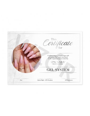 Certyfikat SPN Nails - Gel system