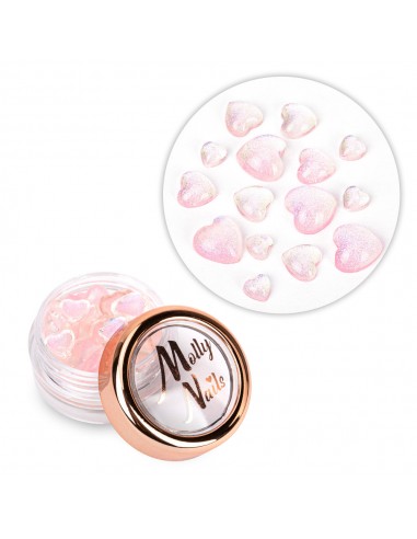 Molly Nails 3D Hjerte Negledekorasjon...