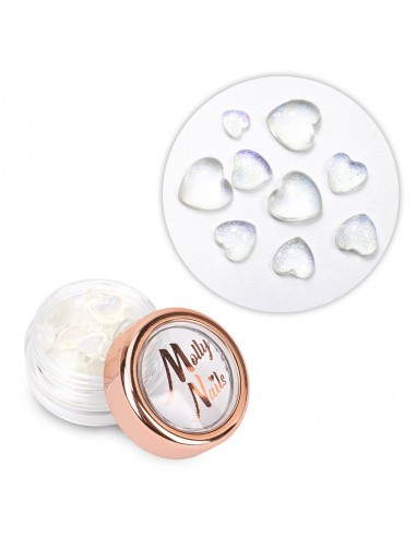 Molly Nails 3D Hjerte Negledekorasjon...