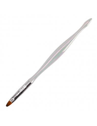 AlleLac nr. 6 hvit oval gelbørste