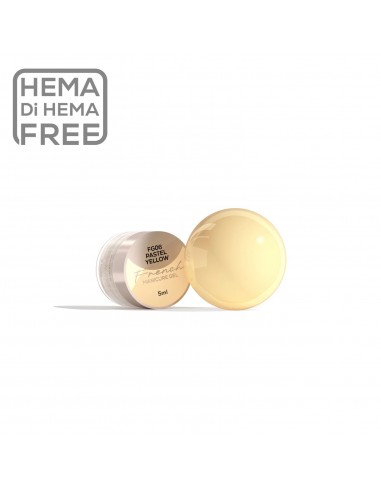 French Manicure Gel Pastel Yellow...
