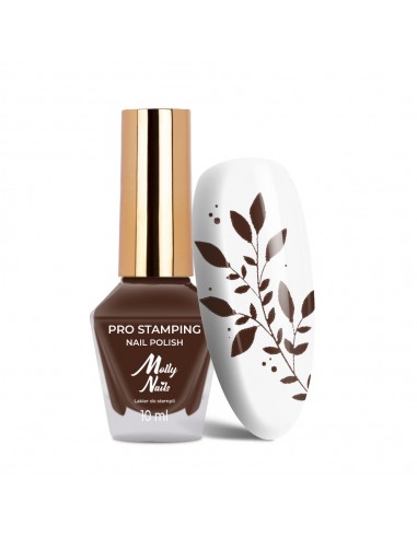 Molly Nails PRO stempel lakk, brun...