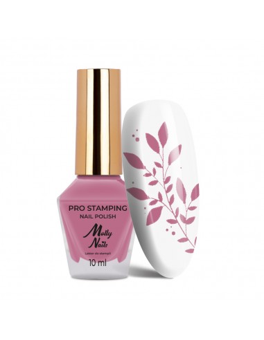 Molly Nails PRO stempel lakk, rosa...