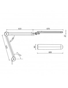 Led arbeidsbordslampe 14 W... 2
